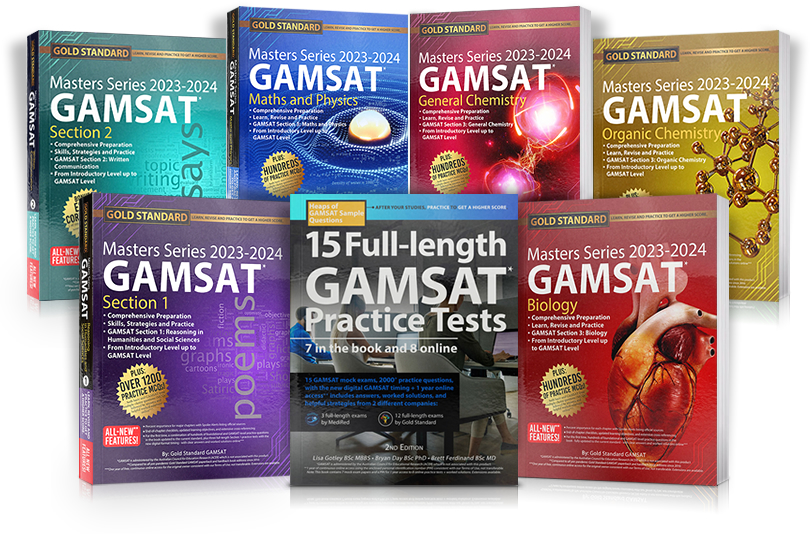 Gold Standard's new 2021 Masters Series GAMSAT preparation books